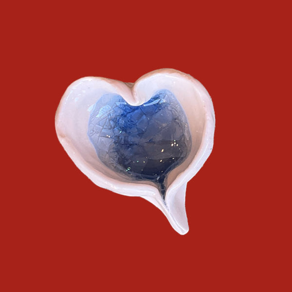 Blue Heart Dish - Cheri Pollack