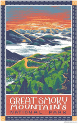 Great Smoky Mountains Tea Towel - by Vestiges