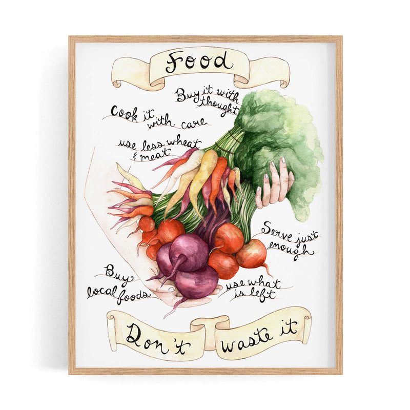 Food Poster, Don't Waste It, Vegetables