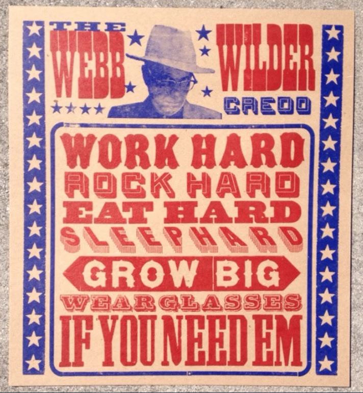 The Webb Wilder Credo