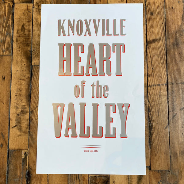 Knoxville Heart of the Valley, Striped Light Print