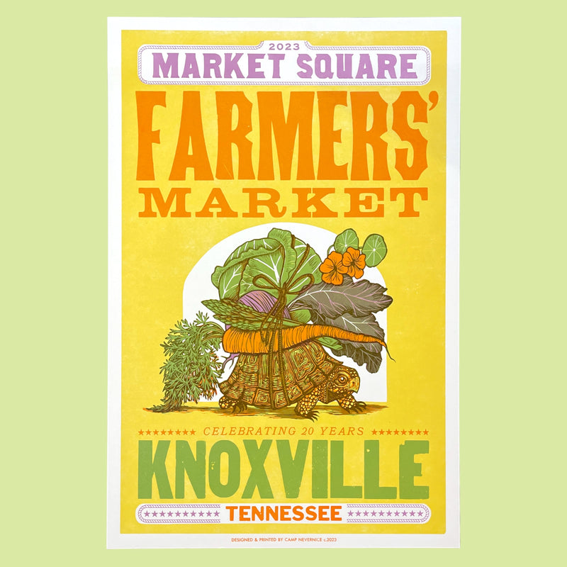 Market Square Farmer's Market 2023 (Turtle) Print - Camp Nevernice