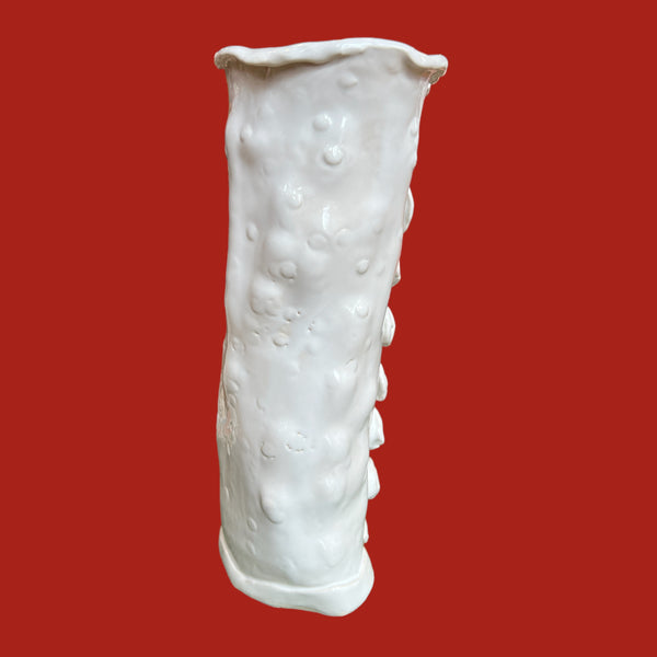 Large Cream Rosebud Vase - Cheri Pollack
