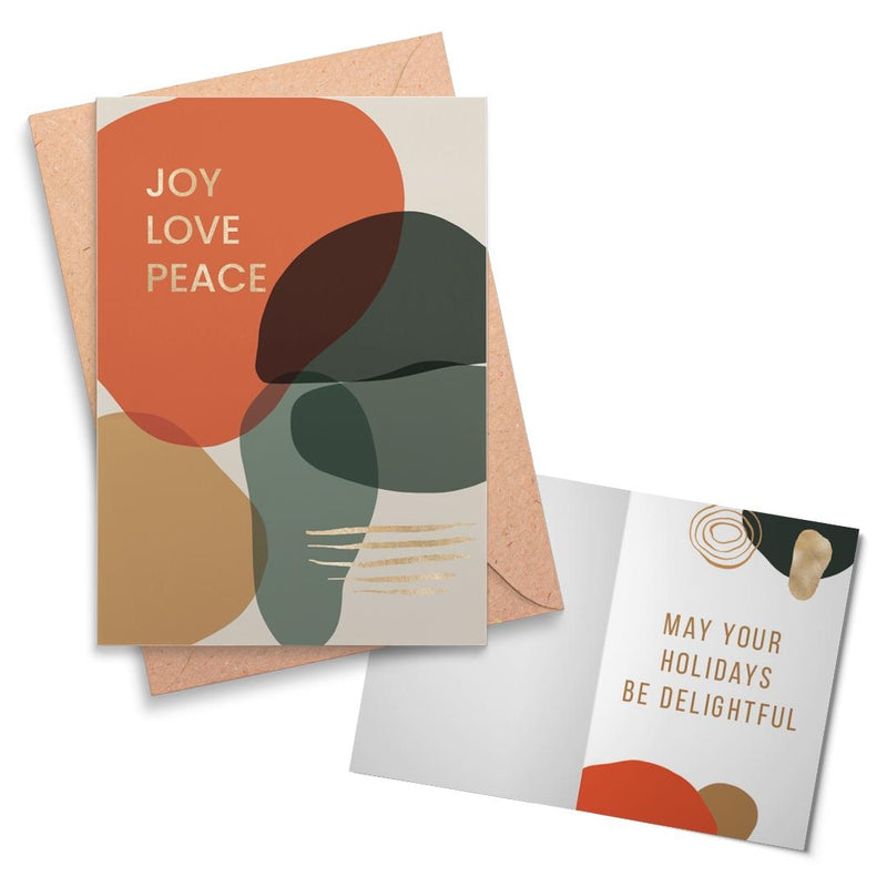 JOY, LOVE , PEACE (RED + GREEN) -  Holiday