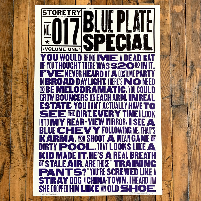 Storetry #17 - Blue Plate Special - Kevin Bradley