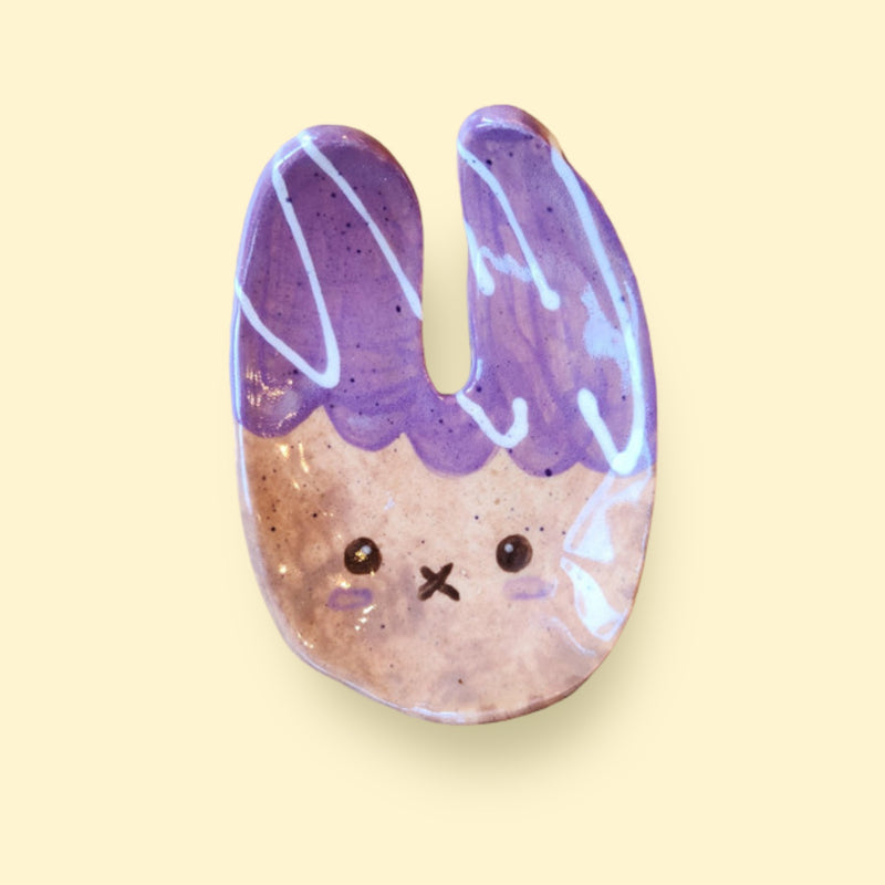 Bunny Cookie Dish - Purple